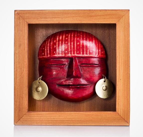 Mini Máscara Vicús: El Rostro Rojo de la Costa Piurana