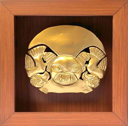 Prendedor Mochica en Shadow Box MDF