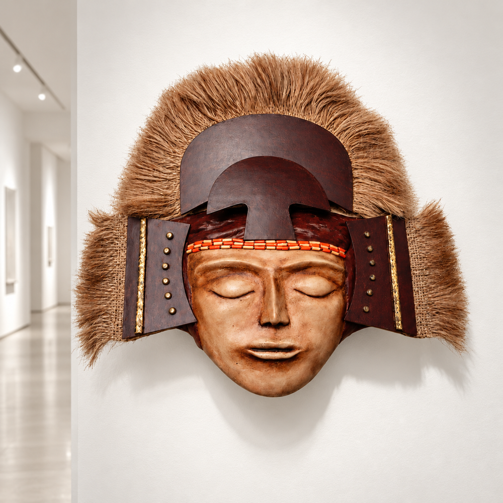 Princesa Lambayeque · sala de museo; ambientación digital a partir de la imagen de catálogo. Elementos del escenario no incluidos.