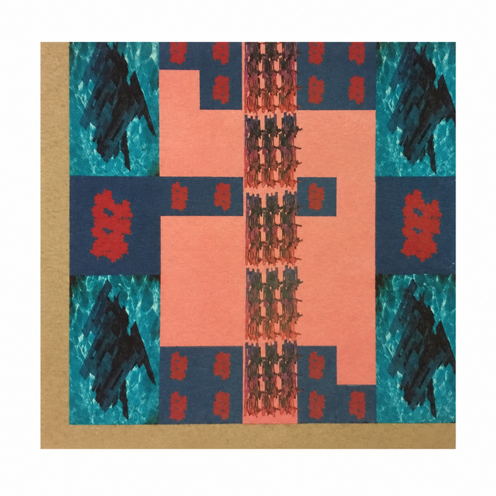 Картина «Коралловый и бирюзовый»