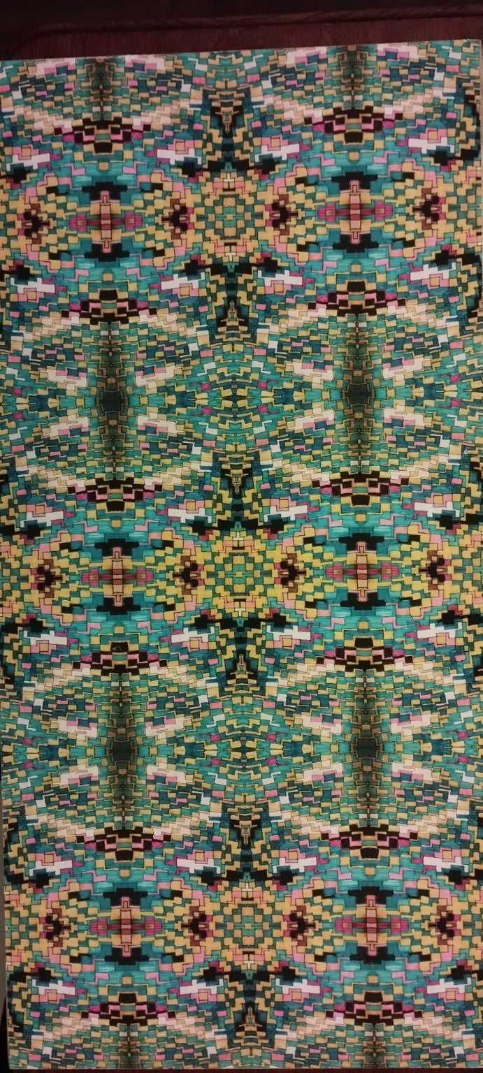 Cuadro Trama Turquesa — fotografía original documental del área visible. Encuadre de referencia del taller; conservar los límites fotografiados.