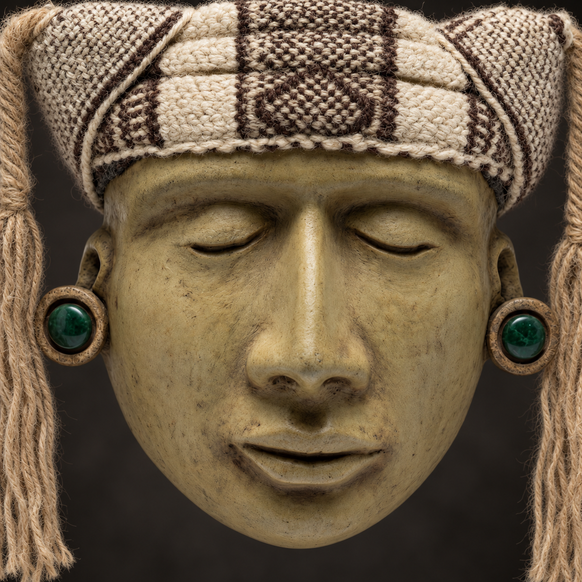 Gran Máscara Inca · detalle de textura; ambientación digital basada en la imagen de catálogo. Elementos del escenario no incluidos.