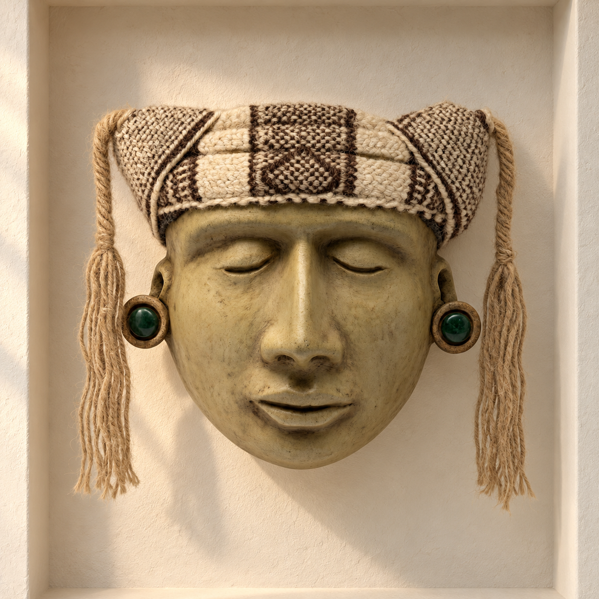 Gran Máscara Inca · nicho arquitectónico; ambientación digital basada en la imagen de catálogo. Elementos del escenario no incluidos.