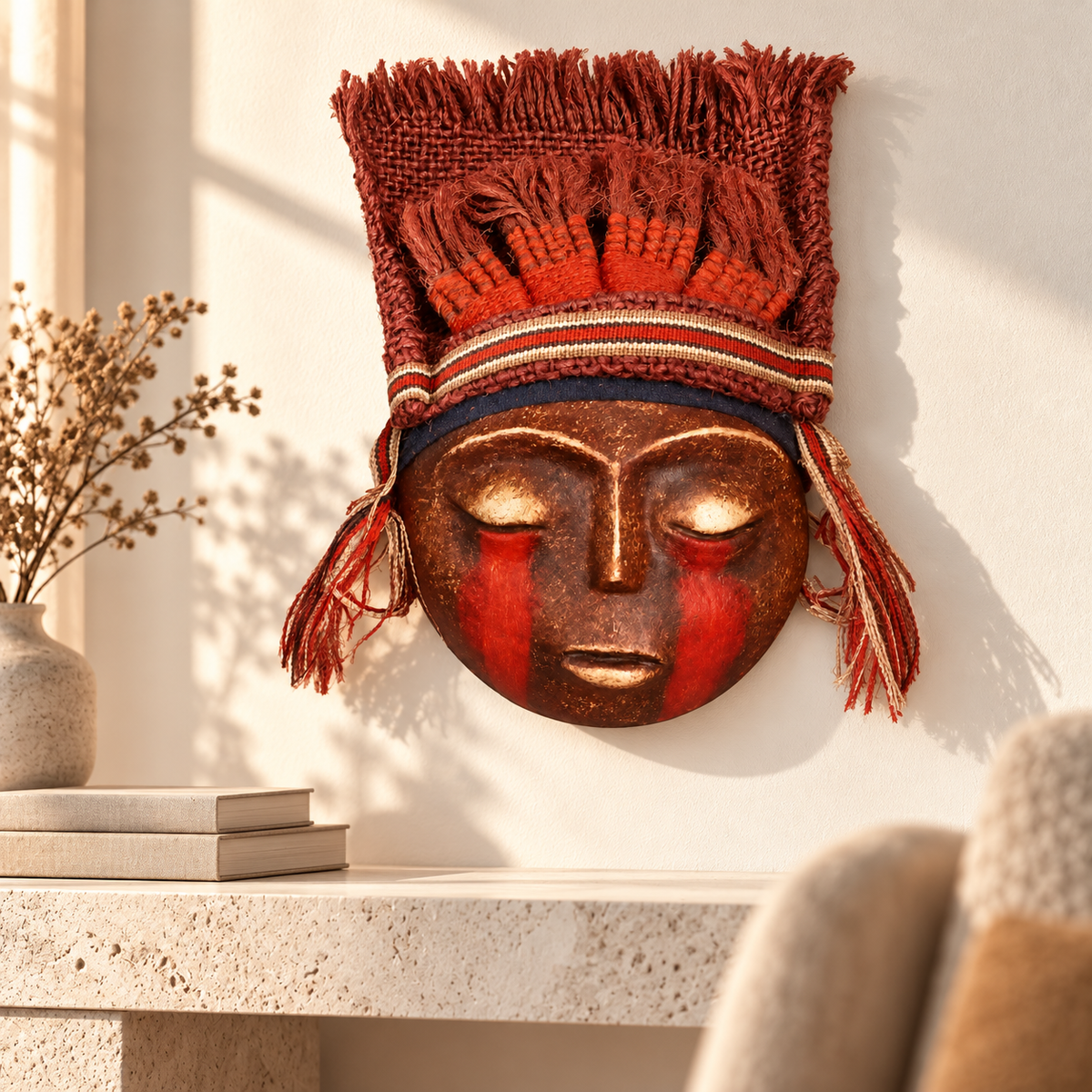 Ofrenda Inca I · rincón de lectura; ambientación digital a partir de la imagen de catálogo. Elementos del escenario no incluidos.