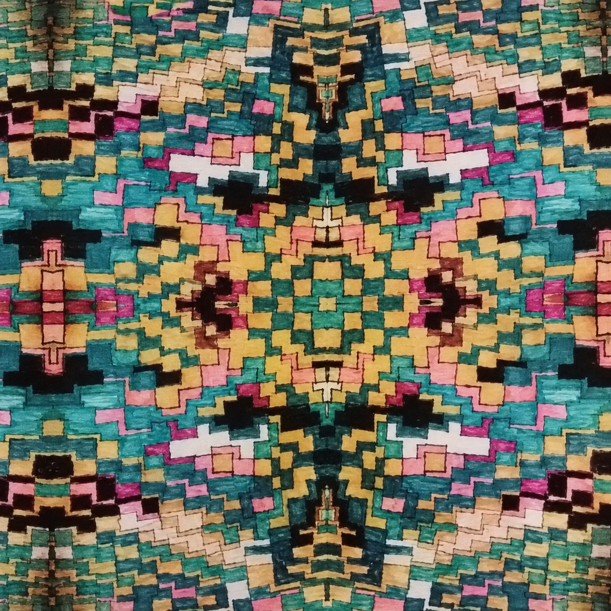 Cuadro Trama Turquesa — Detalle de la composición. Detalle y ambientación digital basados en fotografía original; solo área documentada. No representa bordes o enmarcado no fotografiados. Elementos de escena no incluidos.